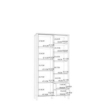 Mehrzweckschrank >JYTANA< in Mauvella Eiche  - 103,4x200,3x40,2cm (BxHxT)