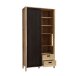 Mehrzweckschrank >JYTANA< in Mauvella Eiche  - 103,4x200,3x40,2cm (BxHxT)