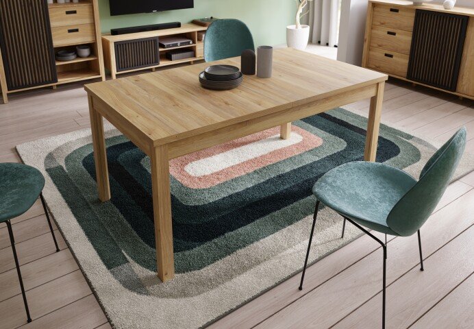 Esstisch >JYTANA< in Mauvella Eiche  - 160,4x76,6x90cm (BxHxT)