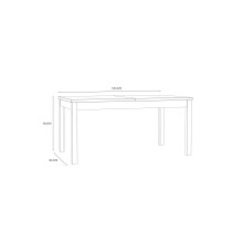 Esstisch >JYTANA< in Mauvella Eiche  - 160,4x76,6x90cm (BxHxT)