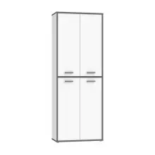 Mehrzweckschrank >KEFLAVIK< in Weiss / Uni Wolfram...