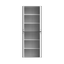 Mehrzweckschrank >KEFLAVIK< in Weiss / Uni Wolfram Grau