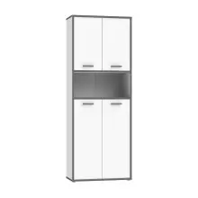 Mehrzweckschrank >KEFLAVIK< in Weiss / Uni Wolfram...