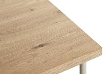 Beistelltisch >52714< in eiche, grau, MDF, Metall - 40x45x40cm (BxHxT)