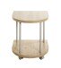 Beistelltisch >52715< in eiche, grau, MDF, Metall - 40x45x40cm (BxHxT)