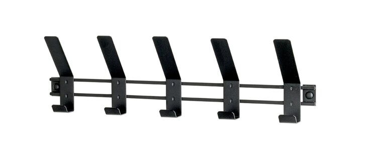 Garderobenleiste >54534< in schwarz, Metall - 52x14x6cm (BxHxT)