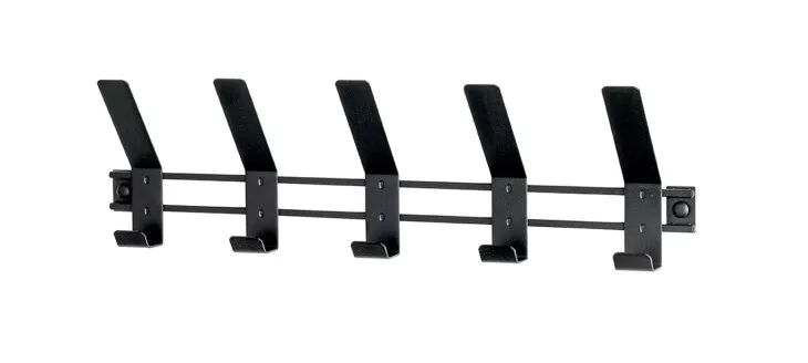 Garderobenleiste >54534< in schwarz, Metall - 52x14x6cm (BxHxT)