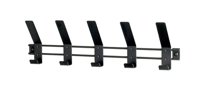 Garderobenleiste >54534< in schwarz, Metall - 52x14x6cm (BxHxT)