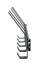 Garderobenleiste >54534< in schwarz, Metall - 52x14x6cm (BxHxT)