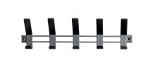 Garderobenleiste >54534< in schwarz, Metall - 52x14x6cm (BxHxT)