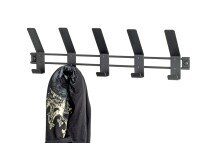 Garderobenleiste >54534< in schwarz, Metall - 52x14x6cm (BxHxT)