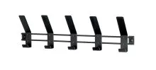 Garderobenleiste >54534< in schwarz, Metall - 52x14x6cm (BxHxT)
