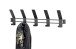 Garderobenleiste >54534< in schwarz, Metall - 52x14x6cm (BxHxT)