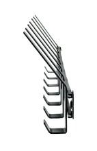 Garderobenleiste >54535< in schwarz, Metall - 74x14x6cm (BxHxT)