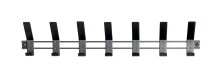 Garderobenleiste >54535< in schwarz, Metall - 74x14x6cm (BxHxT)