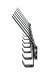 Garderobenleiste >54535< in schwarz, Metall - 74x14x6cm (BxHxT)