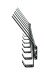 Garderobenleiste >54535< in schwarz, Metall - 74x14x6cm (BxHxT)
