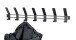 Garderobenleiste >54535< in schwarz, Metall - 74x14x6cm (BxHxT)