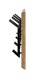 Wandgarderobe >52975< in akazie, schwarz, Massivholz, Metall - 90x36x12 (BxHxT)