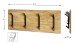 Wandgarderobe >52975< in akazie, schwarz, Massivholz, Metall - 90x36x12 (BxHxT)