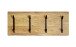 Wandgarderobe >52975< in akazie, schwarz, Massivholz, Metall - 90x36x12 (BxHxT)