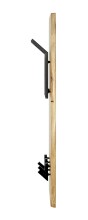 Wandgarderobe >52976< in akazie, schwarz, Massivholz, Metall - 36x100x12 (BxHxT)