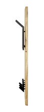 Wandgarderobe >52976< in akazie, schwarz, Massivholz, Metall - 36x100x12 (BxHxT)