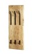Wandgarderobe >52976< in akazie, schwarz, Massivholz, Metall - 36x100x12 (BxHxT)