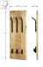 Wandgarderobe >52976< in akazie, schwarz, Massivholz, Metall - 36x100x12 (BxHxT)