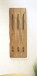 Wandgarderobe >52976< in akazie, schwarz, Massivholz, Metall - 36x100x12 (BxHxT)