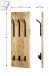 Wandgarderobe >52976< in akazie, schwarz, Massivholz, Metall - 36x100x12 (BxHxT)