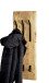 Wandgarderobe >52976< in akazie, schwarz, Massivholz, Metall - 36x100x12 (BxHxT)