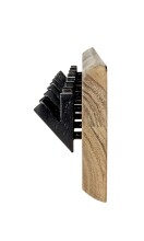Wandgarderobe >52977< in akazie, schwarz, Massivholz, Metall - 90x15x9cm (BxHxT)
