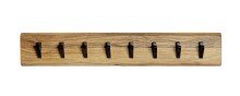 Wandgarderobe >52977< in akazie, schwarz, Massivholz, Metall - 90x15x9cm (BxHxT)