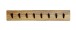 Wandgarderobe >52977< in akazie, schwarz, Massivholz, Metall - 90x15x9cm (BxHxT)