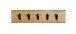 Wandgarderobe >52979< in akazie, schwarz, Massivholz, Metall - 60x15x9cm (BxHxT)