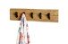Wandgarderobe >52979< in akazie, schwarz, Massivholz, Metall - 60x15x9cm (BxHxT)
