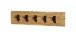 Wandgarderobe >52979< in akazie, schwarz, Massivholz, Metall - 60x15x9cm (BxHxT)