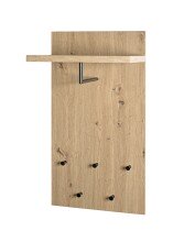 Wandgarderobe >54439< in eiche, schwarz, MDF,...