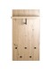 Wandgarderobe >54439< in eiche, schwarz, MDF, Metall - 48x90x31cm (BxHxT)
