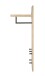 Wandgarderobe >54439< in eiche, schwarz, MDF, Metall - 48x90x31cm (BxHxT)
