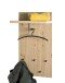 Wandgarderobe >54439< in eiche, schwarz, MDF, Metall - 48x90x31cm (BxHxT)