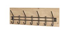 Wandgarderobe >54440< in eiche, schwarz, MDF,...