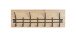 Wandgarderobe >54440< in eiche, schwarz, MDF, Metall - 60x20x10cm (BxHxT)