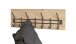 Wandgarderobe >54440< in eiche, schwarz, MDF, Metall - 60x20x10cm (BxHxT)