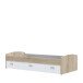 Einzelbett >MIA< in Sonoma Eiche , Weiss  - 94x50x203,5cm (BxHxT)
