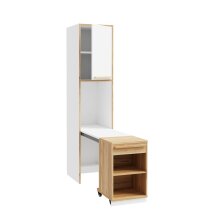 Mehrzweckregal >SMARTROOM< in Weiss / Catania Eiche...
