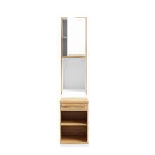 Mehrzweckregal >SMARTROOM< in Weiss / Catania Eiche  - 49,4x215x57,4cm (BxHxT)