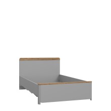 Einzelbett >SURFINIO< in Grau  - 125,3x92,2x209,9cm...