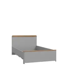 Einzelbett >SURFINIO< in Grau  - 125,3x92,2x209,9cm...